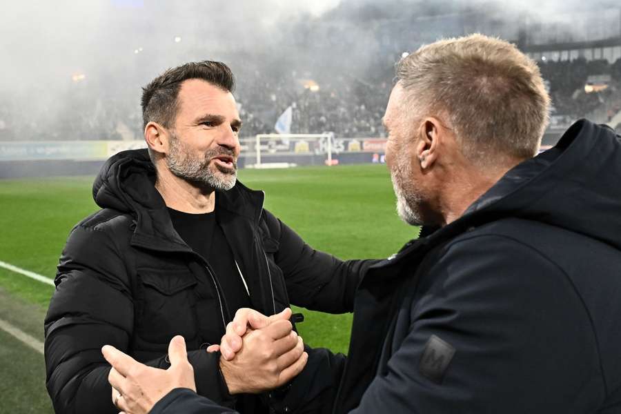 Ivan Leko (L) and Thorsten Fink shake hands before the Jupiler Pro League game between Genk and Genk on November 9th Ivan Leko (L) and Thorsten Fink shake hands before the Jupiler Pro League game between Genk and Genk on November 9th