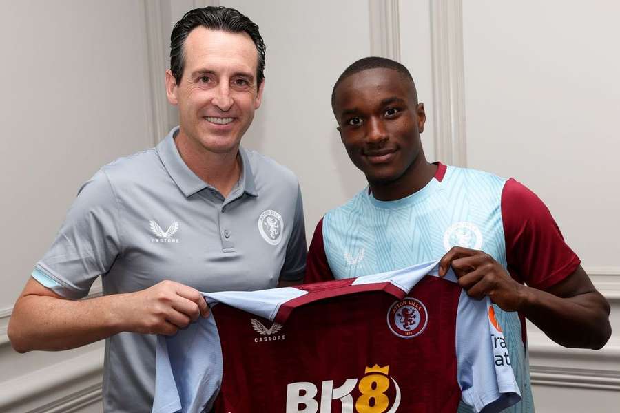 Moussa Diaby com Unai Emery