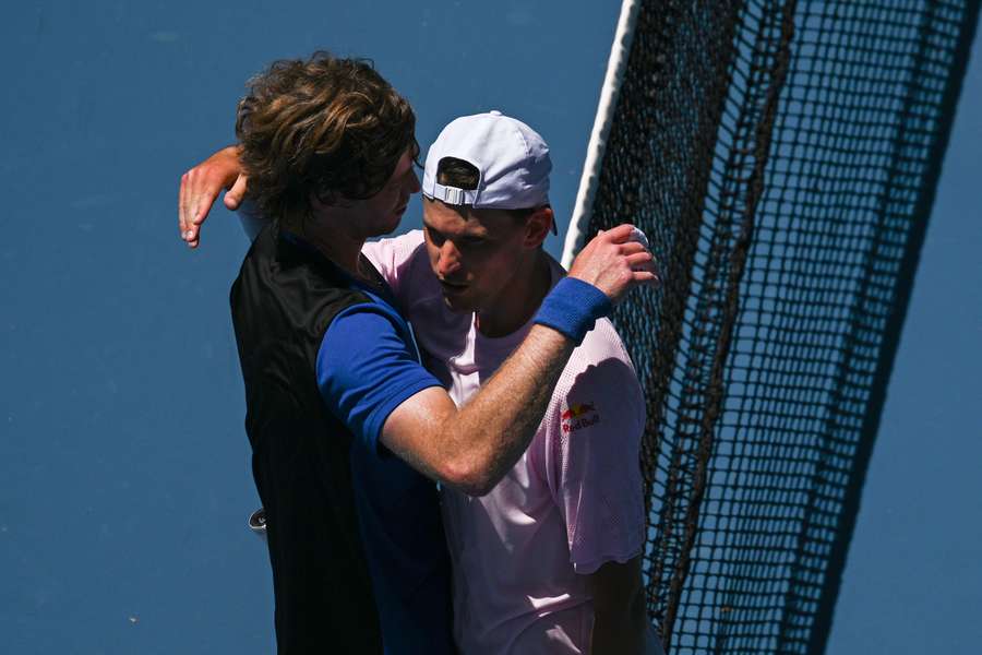 Thiem après sa défaite face à Rublev le 17 janvier.