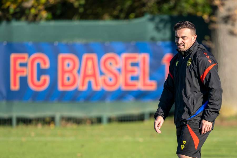 Xherdan Shaqiri pe terenul de antrenament Xherdan Shaqiri pe terenul de antrenament