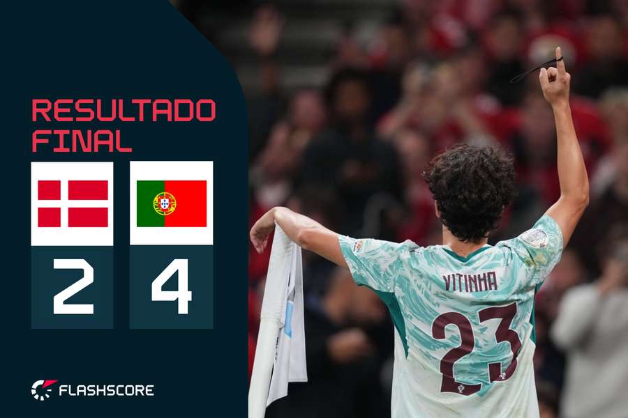Vitinha estreou-se a marcar por Portugal, fazendo o 2-3 Vitinha estreou-se a marcar por Portugal, fazendo o 2-3