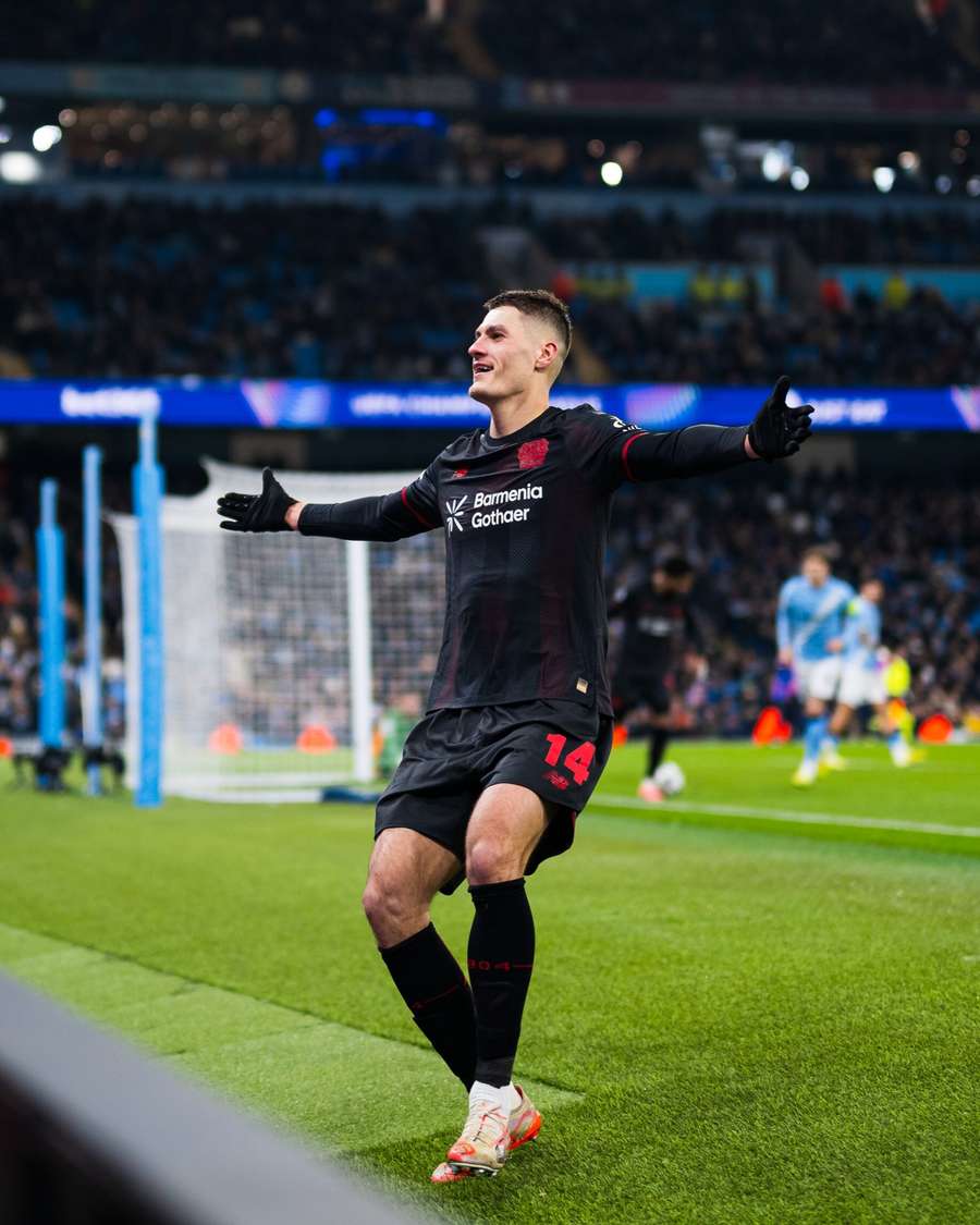 Patrik Schick celebrates goal