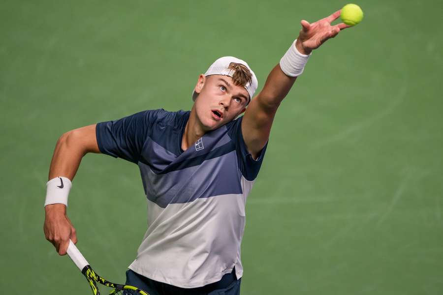 Holger Rune in action during the Stockholm Open last year Holger Rune in action during the Stockholm Open last year