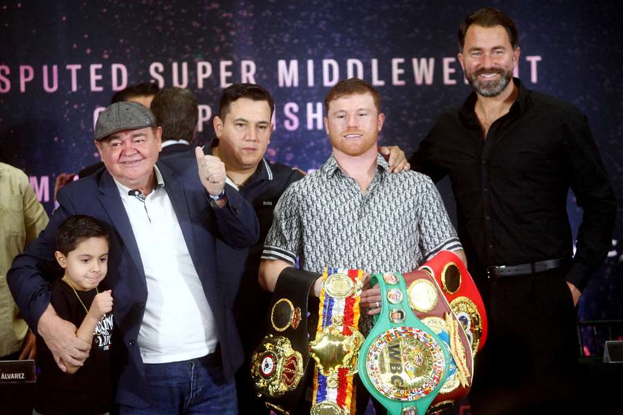 Alvarez during a news conference in his hometown - Guadalajara, Mexico