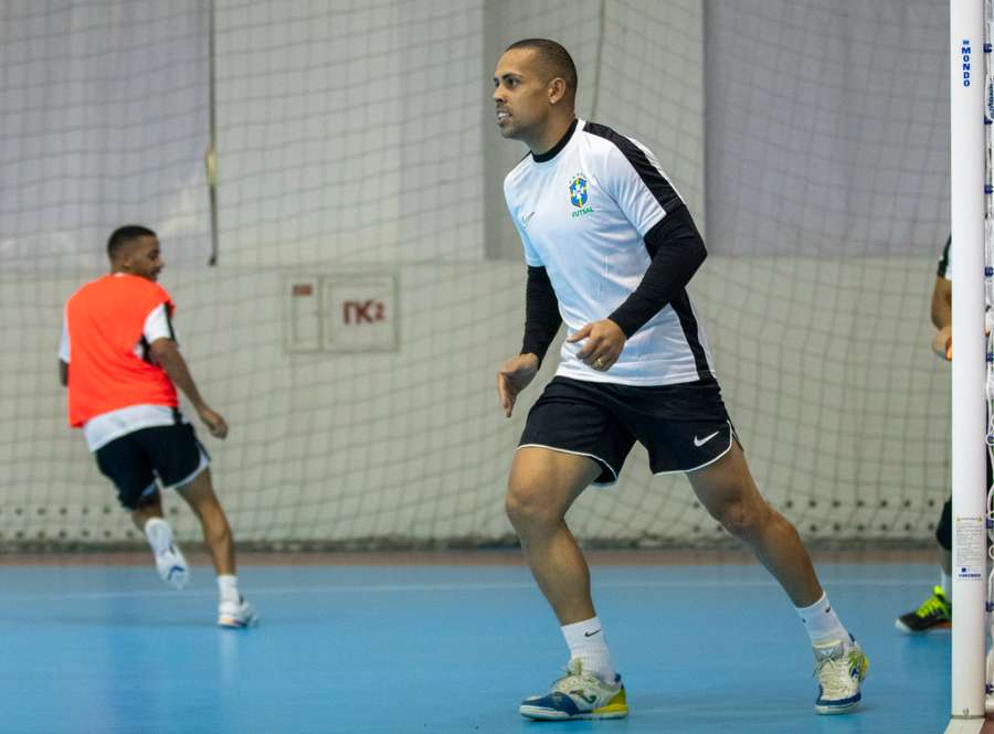 Ferrão, num treino com o Brasil.