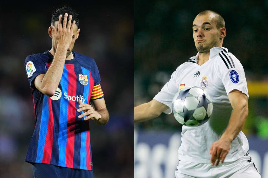 Sergio Busquets e Wesley Sneijder