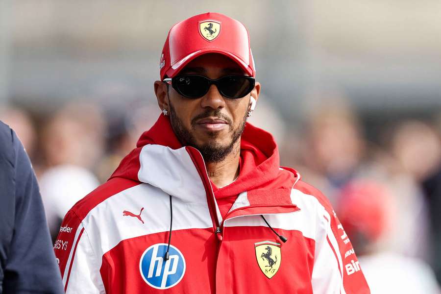 Ferrari's Lewis Hamilton ahead of the race