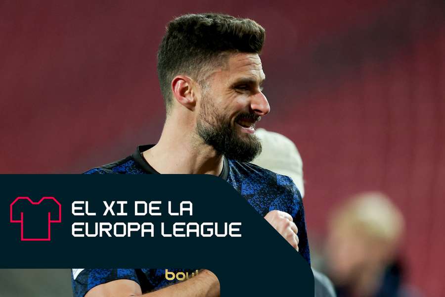 Giroud celebra un gol Giroud celebra un gol