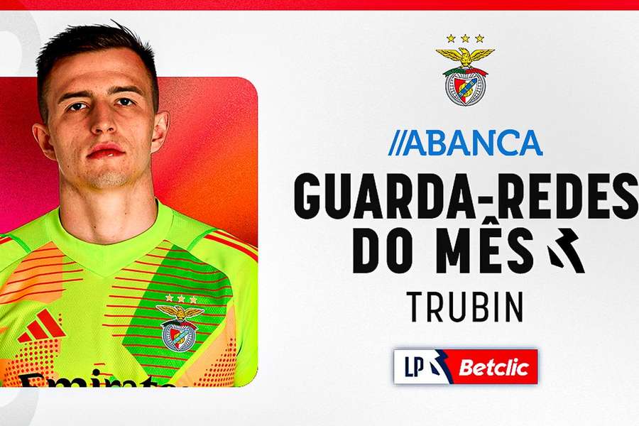 Trubin foi eleito o melhor guarda-redes do mês de abril