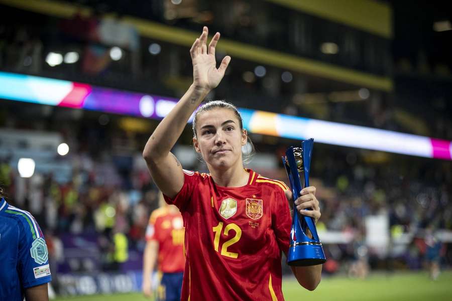 Patri Guijarro, en un partido de la Eurocopa. Patri Guijarro, en un partido de la Eurocopa.