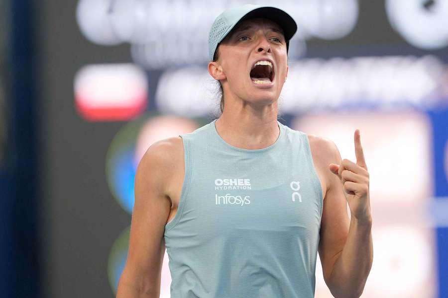 Swiatek feier den ersten Titelgewinn 2026 Swiatek feier den ersten Titelgewinn 2026