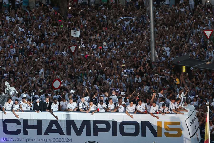 Real Madrid held a victory parade on Sunday to celebrate their Champions League victory