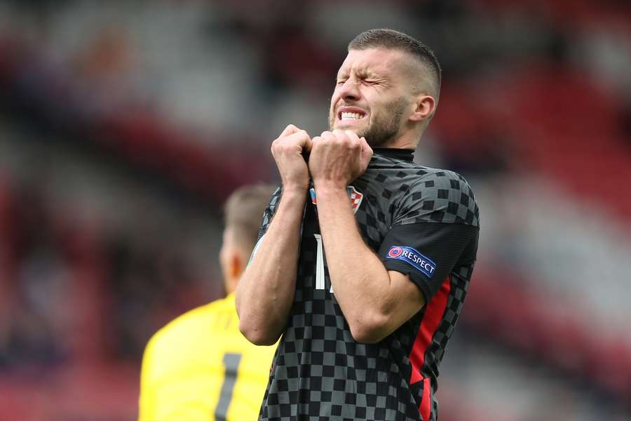 Ante Rebic durante una partita con la nazionale croata