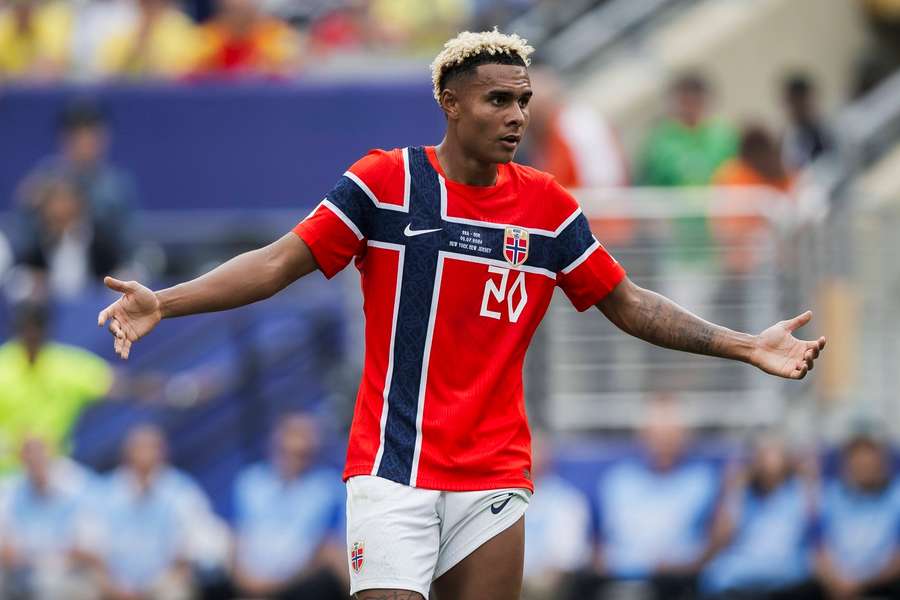Norway's Antonio Nusa during the match against Brazil Norway's Antonio Nusa during the match against Brazil