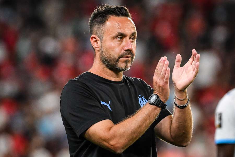 Roberto De Zerbi tras el partido contra el Stade Rennais. 