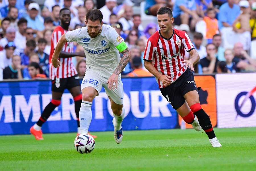 Danish international midfielder Pierre-Emile Hojbjerg in action against Athletic Bilbao Danish international midfielder Pierre-Emile Hojbjerg in action against Athletic Bilbao