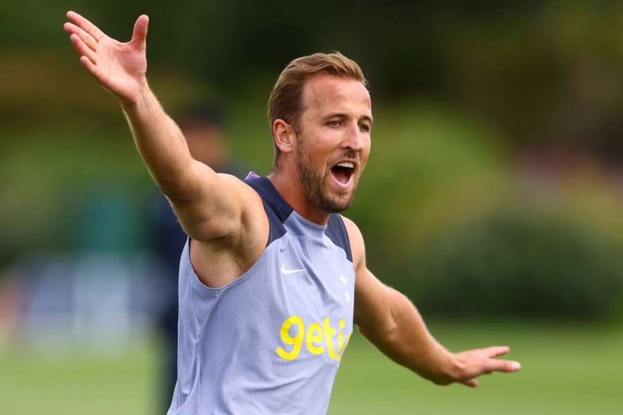 Harry Kane took part in a training session on Wednesday