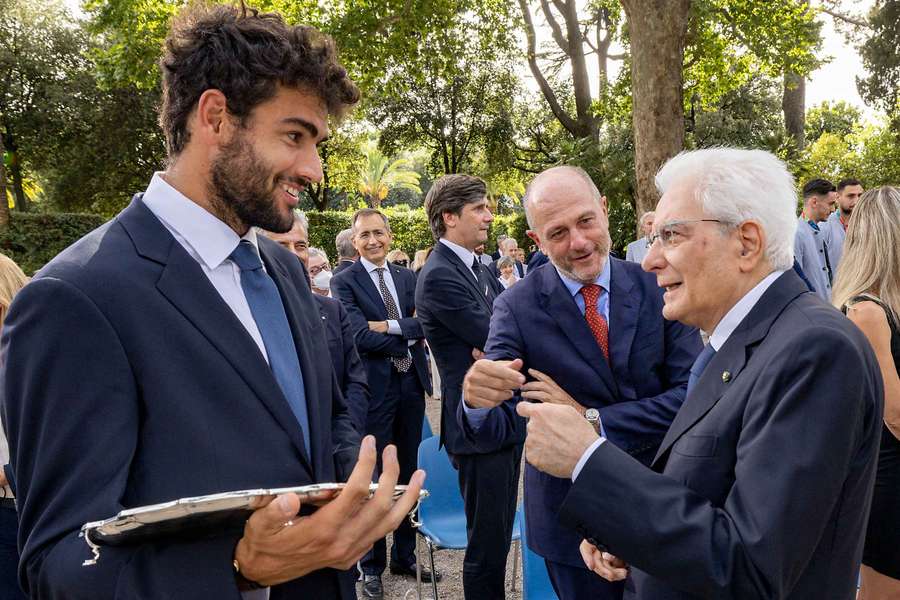 Non è stata oggi, ma nel 2021, la prima volta di Berrettini al Quirinale