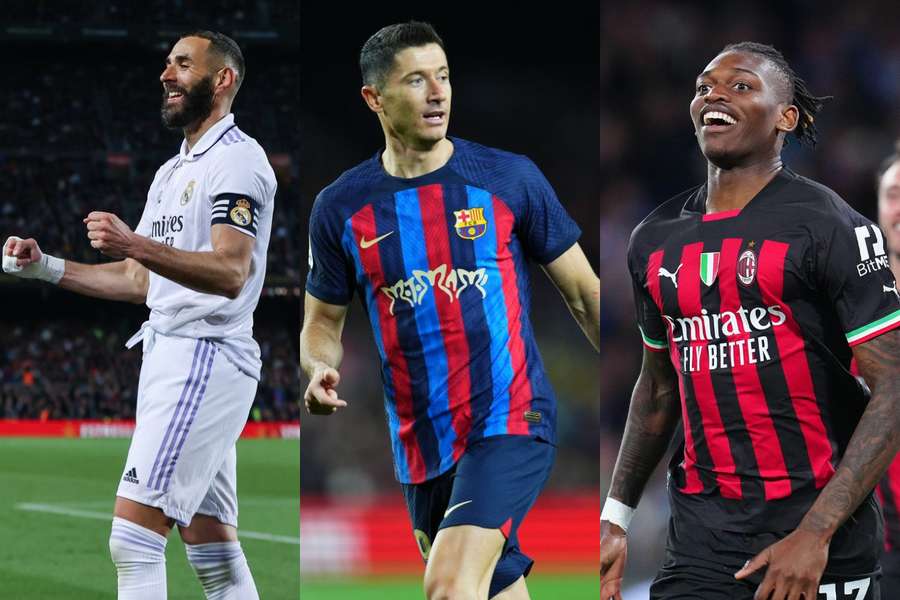Karim Benzema (Real Madrid), Robert Lewandowski (Barcelona) și Rafael Leao (AC Milan) au prins un loc în Echipa Săptămânii