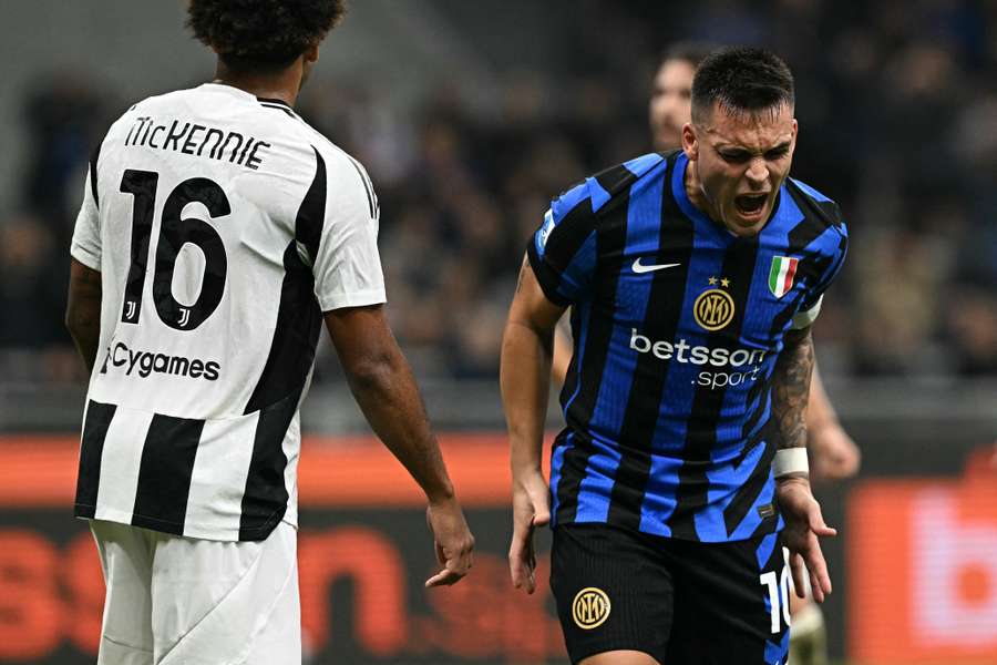 Lautaro Martínez durante el Juventus-Inter