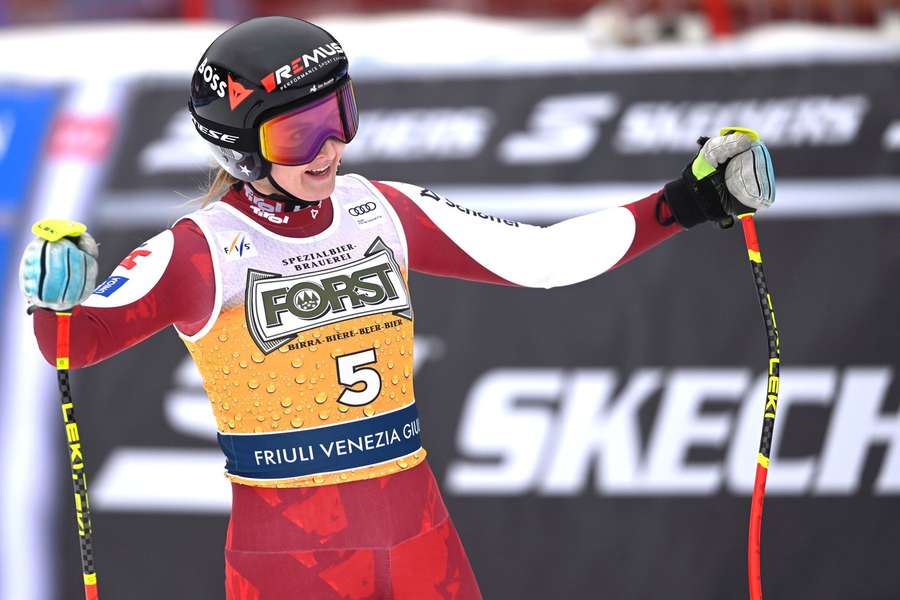 Nina Ortlieb jubelt über eine gelungene Fahrt