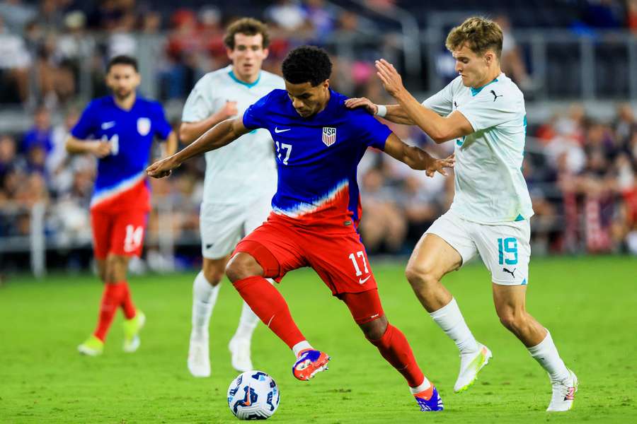 USA in action against New Zealand 