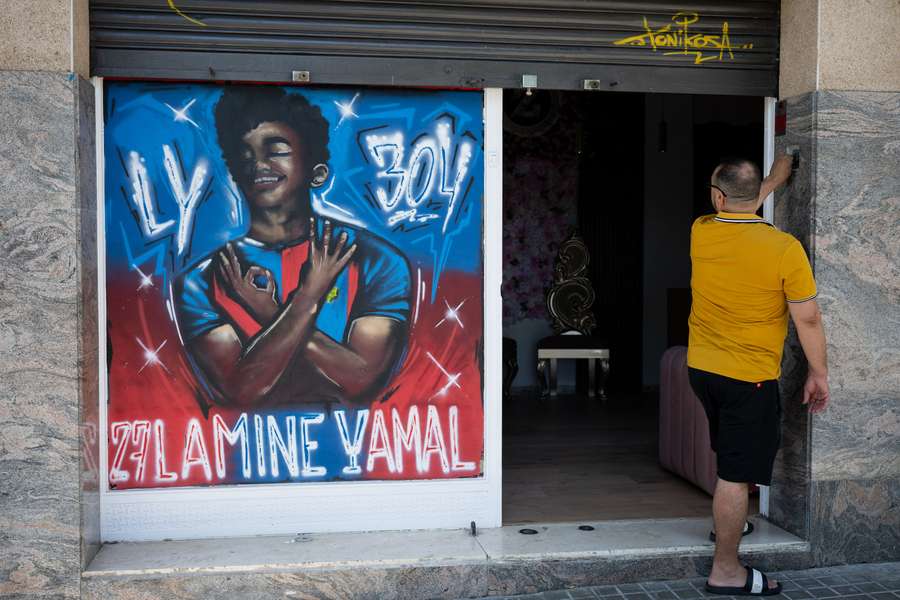 Lamine Yamal, în acrtierul Rocafonda Lamine Yamal, în acrtierul Rocafonda