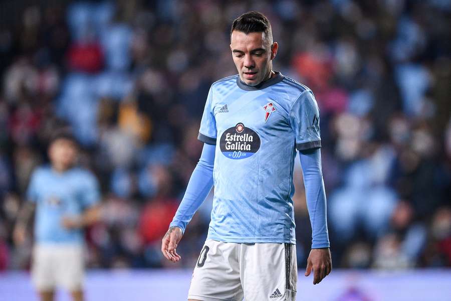 Iago Aspas, en un Celta-Levante
