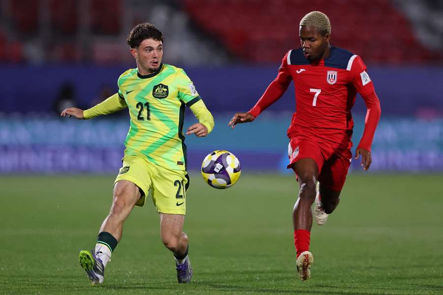 James Overy in action for Australia at the 2025 FIFA Under-20 World Cup. James Overy in action for Australia at the 2025 FIFA Under-20 World Cup.