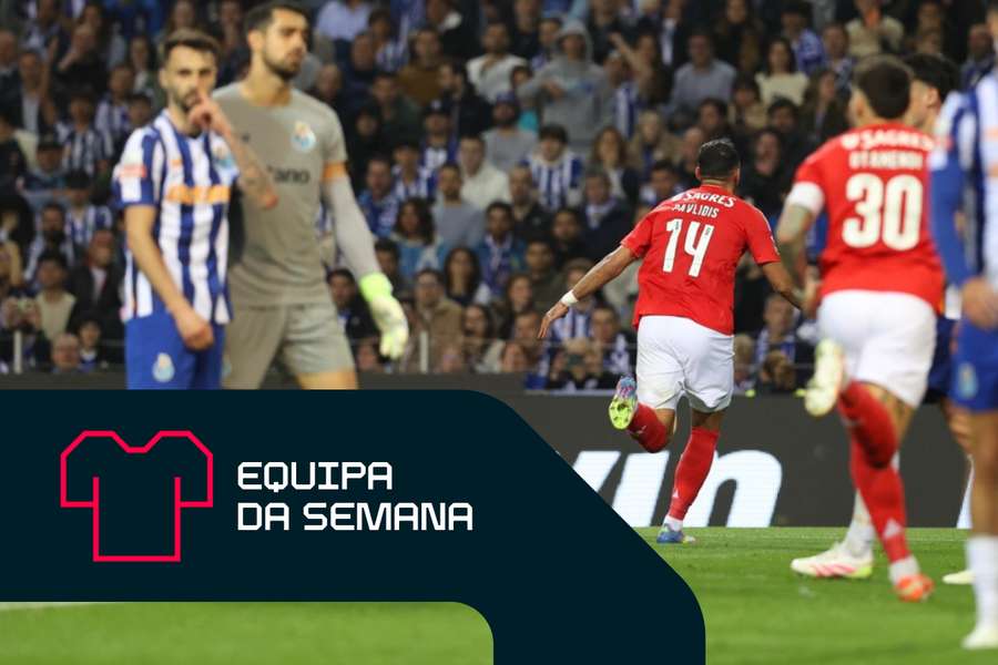 Pavlidis festeja diante do FC Porto