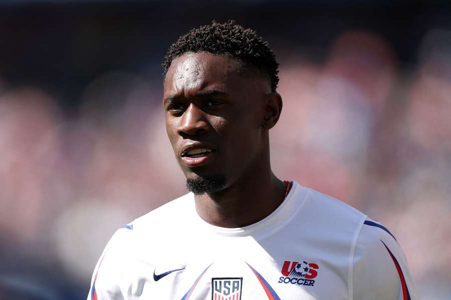 Folarin Balogun com a camisola dos Estados Unidos.