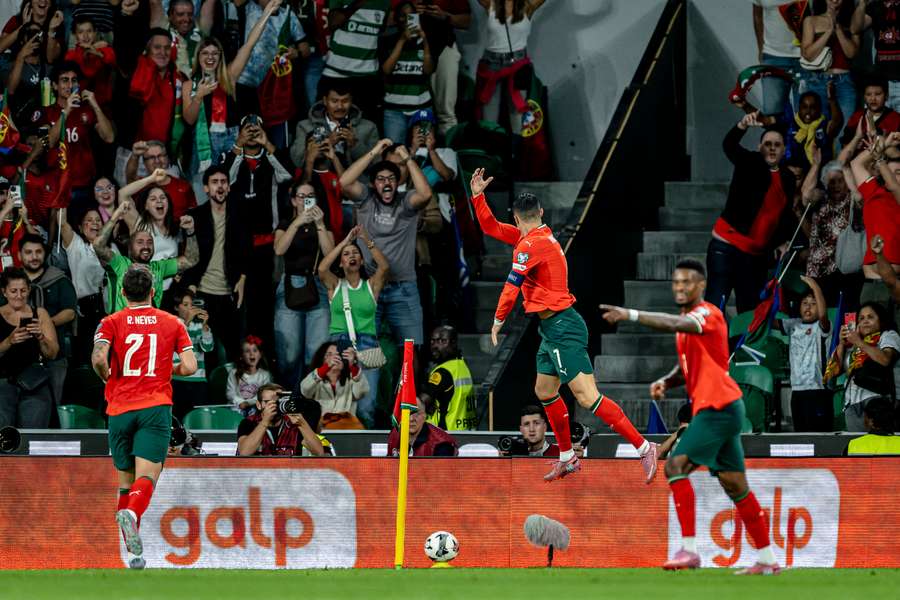 Cristiano Ronaldo, celebrando su gol