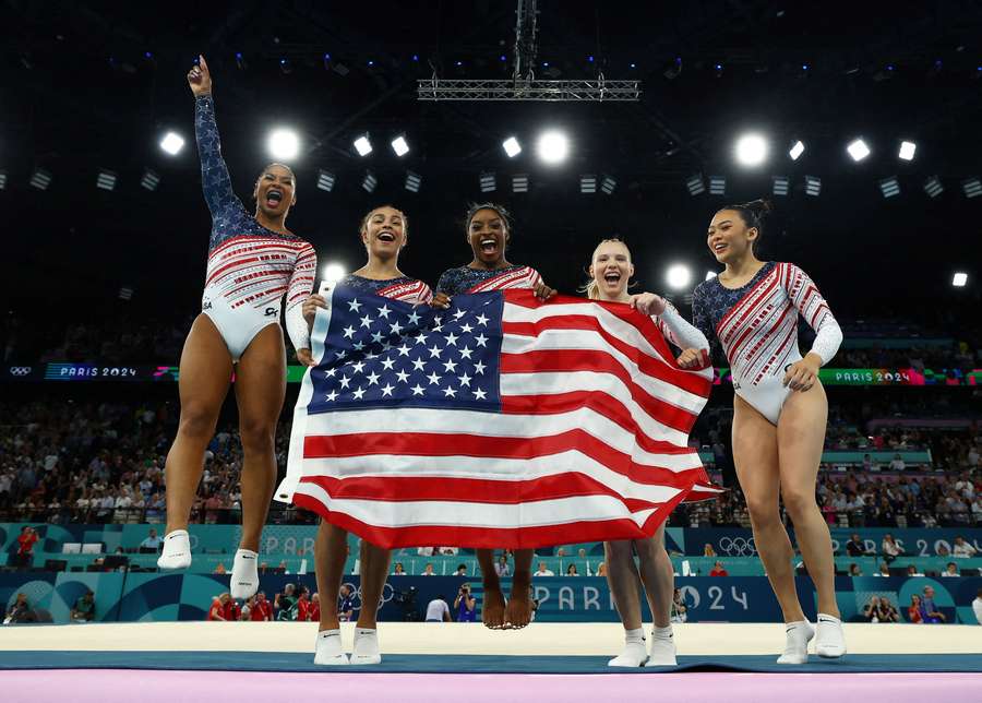 Team USA celebrate their win