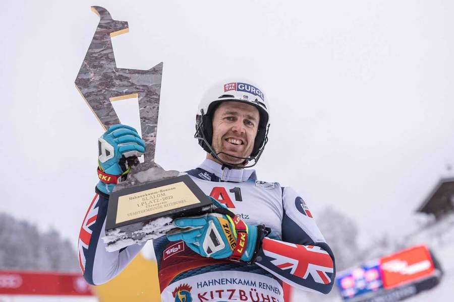 Dave Ryding won Britain's first alpine skiing World Cup gold in the Kitzbuhel slalom in 2022