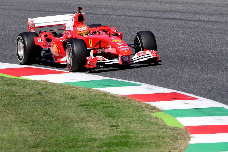 Michael Schumacher behind the wheel of his 2004 Ferrari in 2020 Michael Schumacher behind the wheel of his 2004 Ferrari in 2020