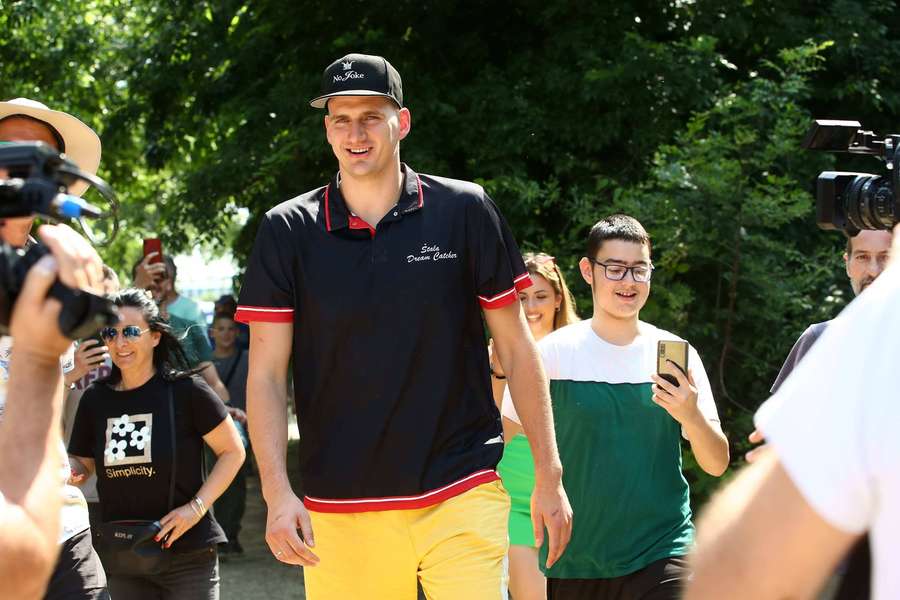 NBA-Star Nikola Jokic in seiner "natürlichen" Umgebung.