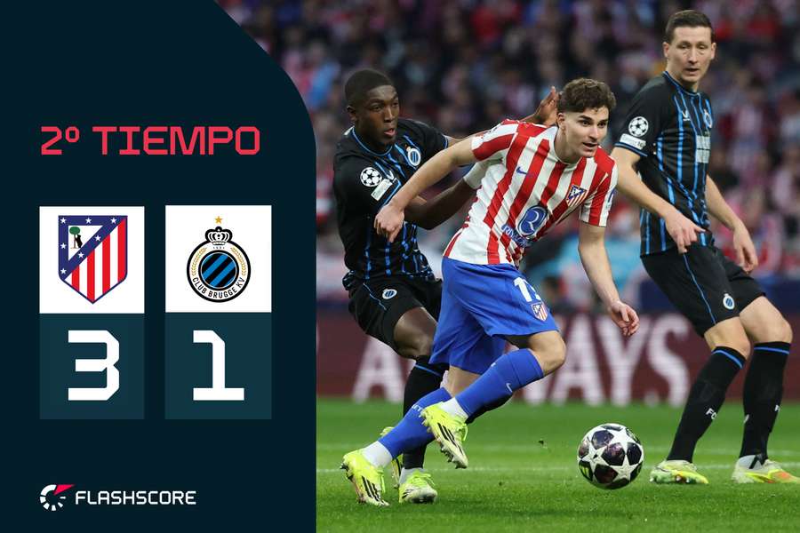 Julián Álvarez, ante la zaga del Brujas