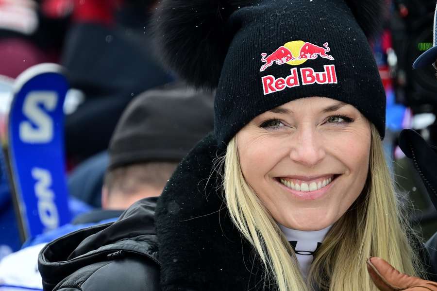 Lindsey Vonn tijdens de FIS Alpine Skiing World Cup finals in Saalbach Hinterglemm