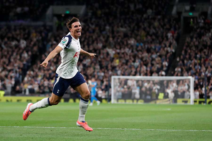 Joao Palhinha celebrates after his late equalising goal against Wolves