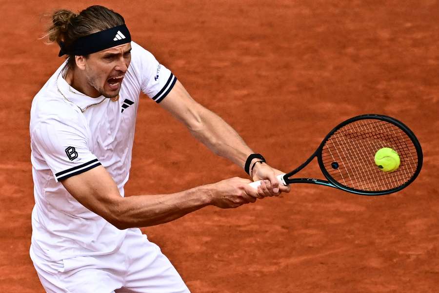 Alexander Zverev during his fourth-round matchup against Jesper de Jong Alexander Zverev during his fourth-round matchup against Jesper de Jong