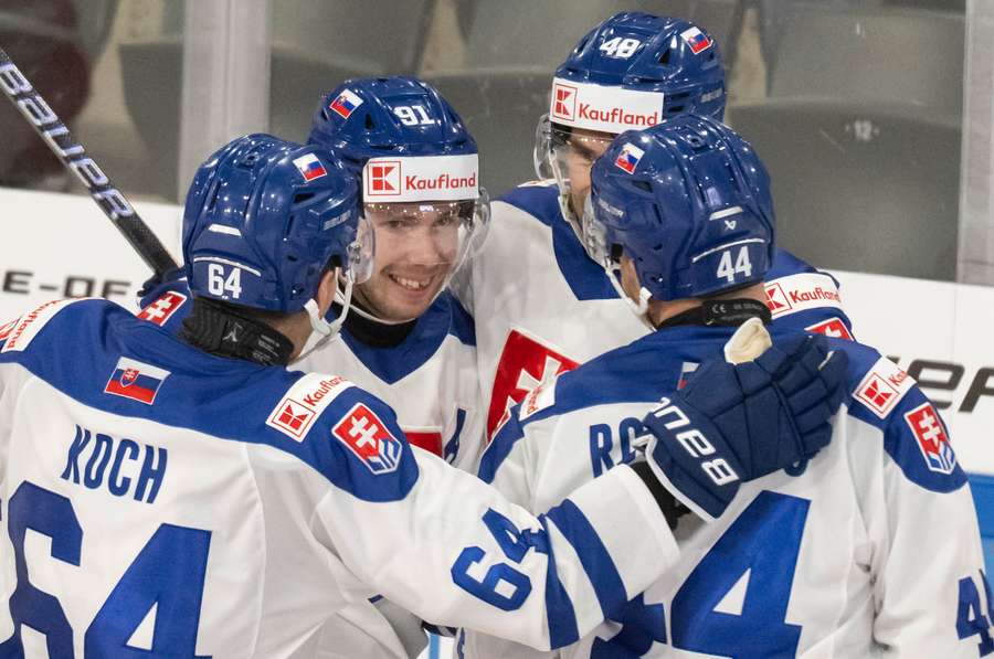 Radosť hráčov Slovenska. Radosť hráčov Slovenska.