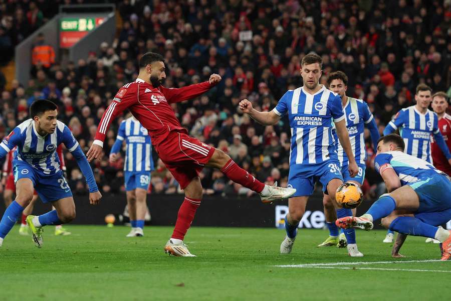Salah marcou pelo Liverpool