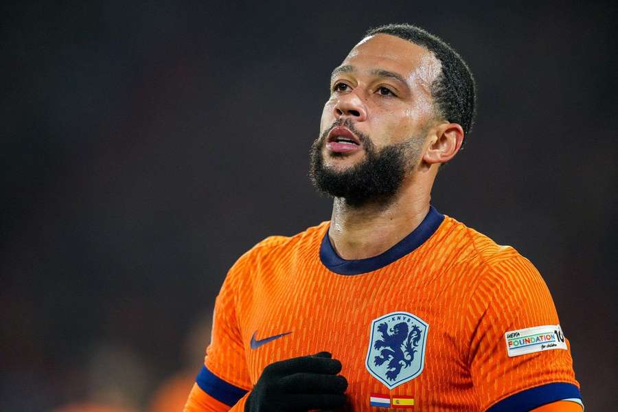 Memphis Depay won his 100th cap during Sunday's match against Spain