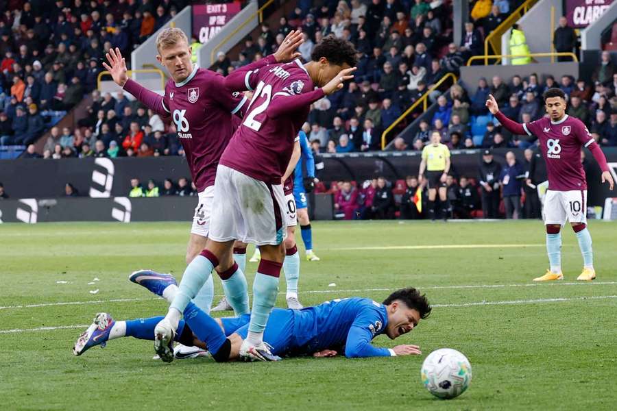 Bournemouth's Evanilson in action with Burnley's Bashir Humphreys