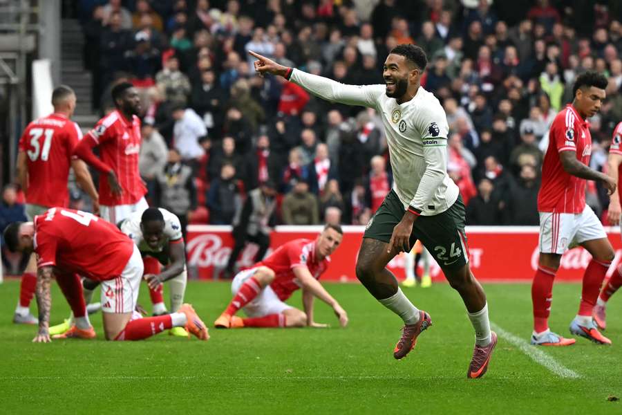 Reece James célébrant son but ce samedi.