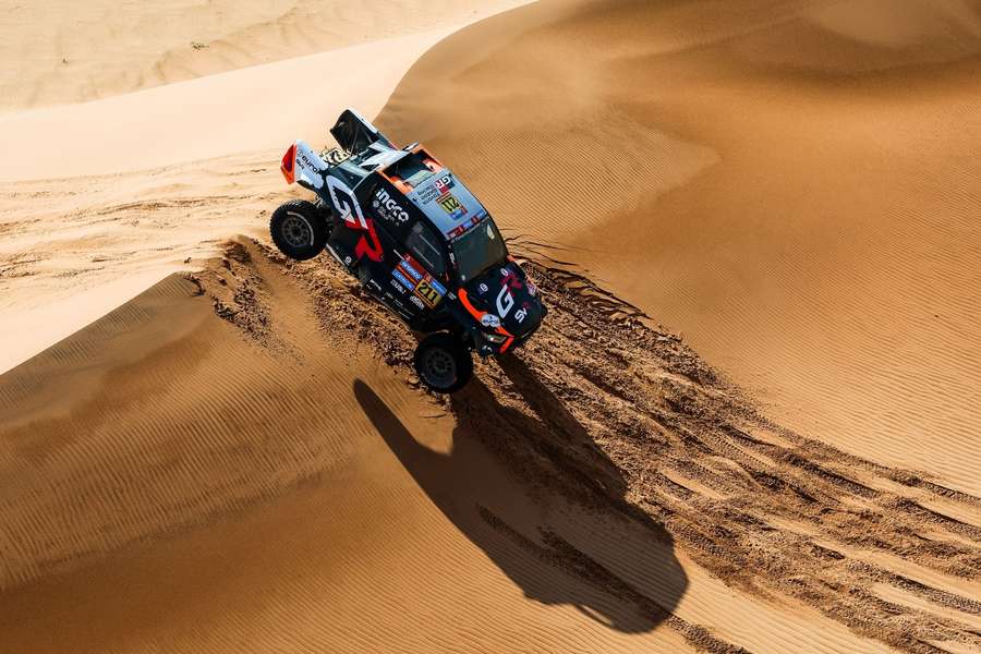 Toyota's Henk Lategan dominated stage eight of the Dakar Rally on Monday