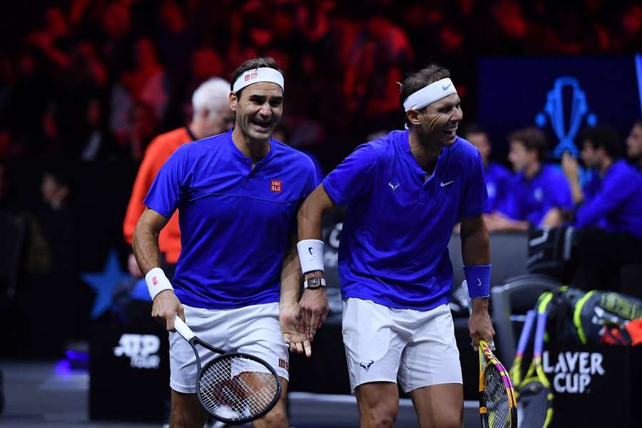 Nadal (R)and Federer (L) are two of tennis' biggest icons