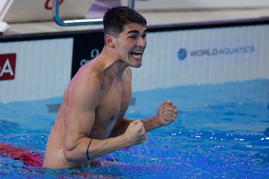 Diogo Ribeiro conquistou a medalha de ouro nos 50 metros mariposa