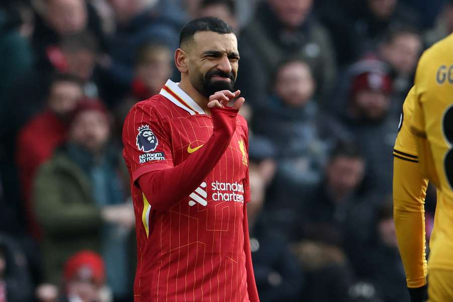 Mohamed Salah in action for Liverpool