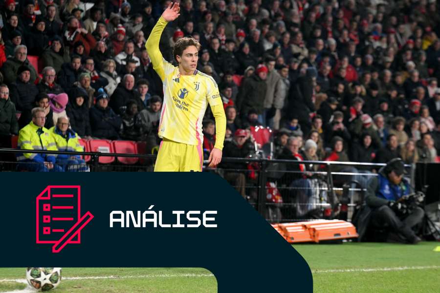 Kenan Yildiz bate um canto para a Juventus Kenan Yildiz bate um canto para a Juventus